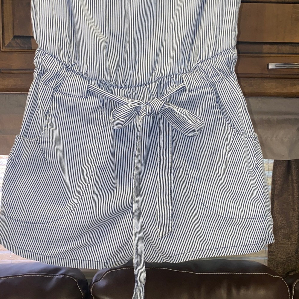 Mossimo Supply Co. Navy and White Striped Romper M - Picture 3 of 8